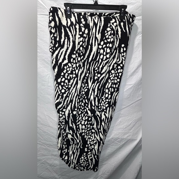 Veronica Beard Ari Midi Skirt Black & White Size 16 - Picture 2 of 10
